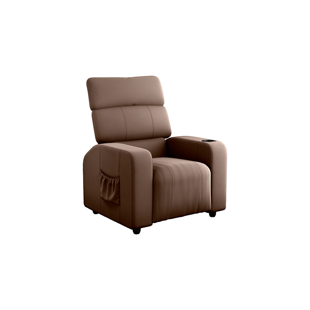 Poltrona Reclinável Pulse Veludo Marrom