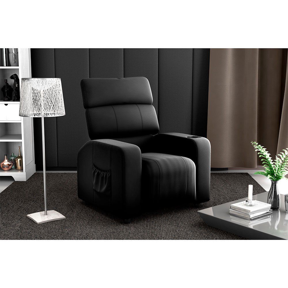 Poltrona Reclinável Pulse Veludo Preto