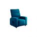 Poltrona Reclinável Pulse Veludo Turkey Azul Petróleo