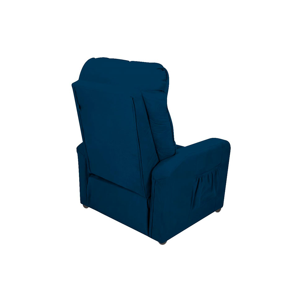 Poltrona Reclinável Punto Suede Azul