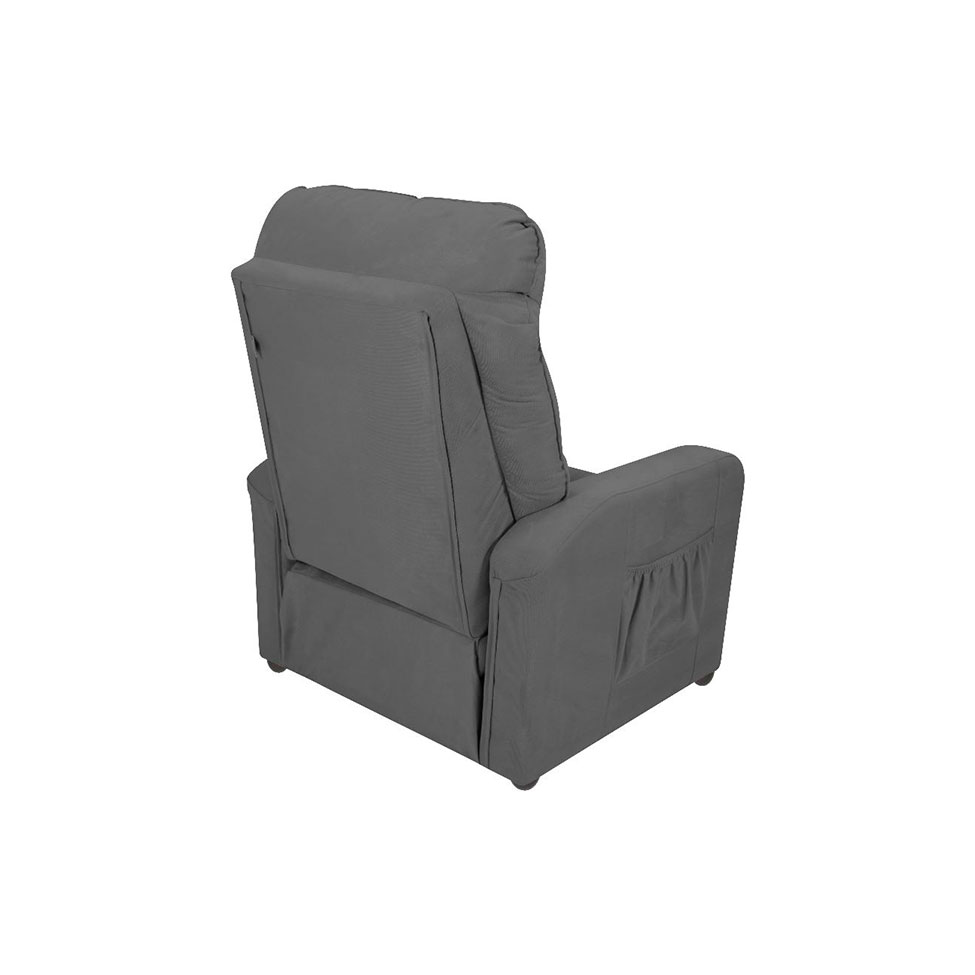 Poltrona Reclinável Punto Suede Cinza