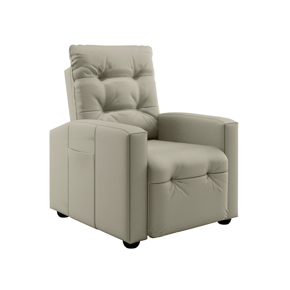 Poltrona Reclinável Titano Revestimento Sintético Bege