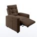 Poltrona Reclinável Titano Veludo Marrom