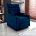 Poltrona Reclinável Toro Veludo Azul