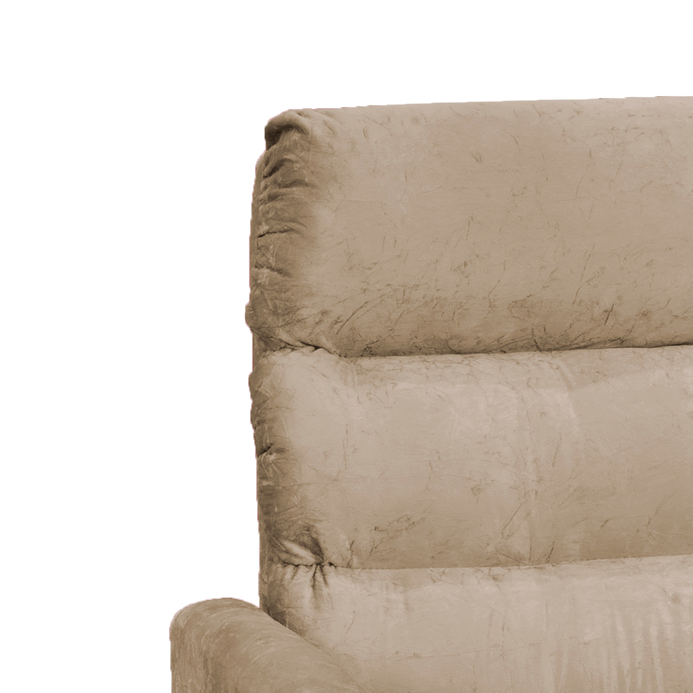 Poltrona Reclinável Turin Suede Amassado Bege