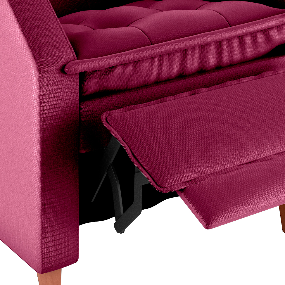 Poltrona Reclinável Yaris Veludo Marsala