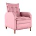 Poltrona Reclinável Yaris Veludo Rosa