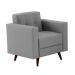 Poltrona Vitrola Suede Cinza