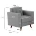 Poltrona Vitrola Suede Cinza
