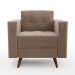 Poltrona Vitrola Suede Tabaco