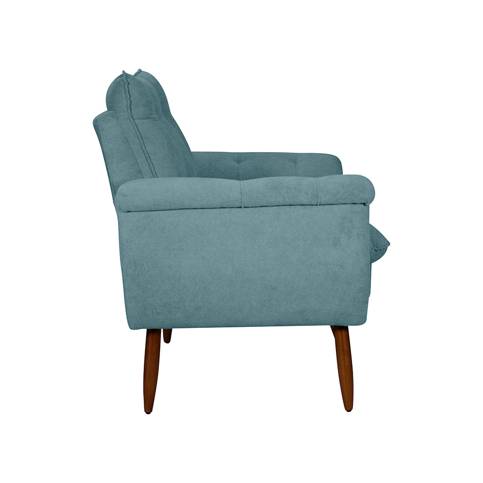 Poltrona Xangai Bouclé Azul