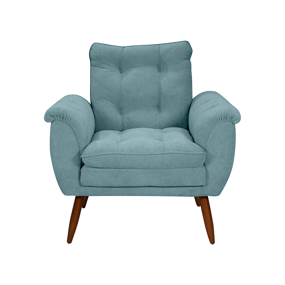 Poltrona Xangai Bouclé Azul
