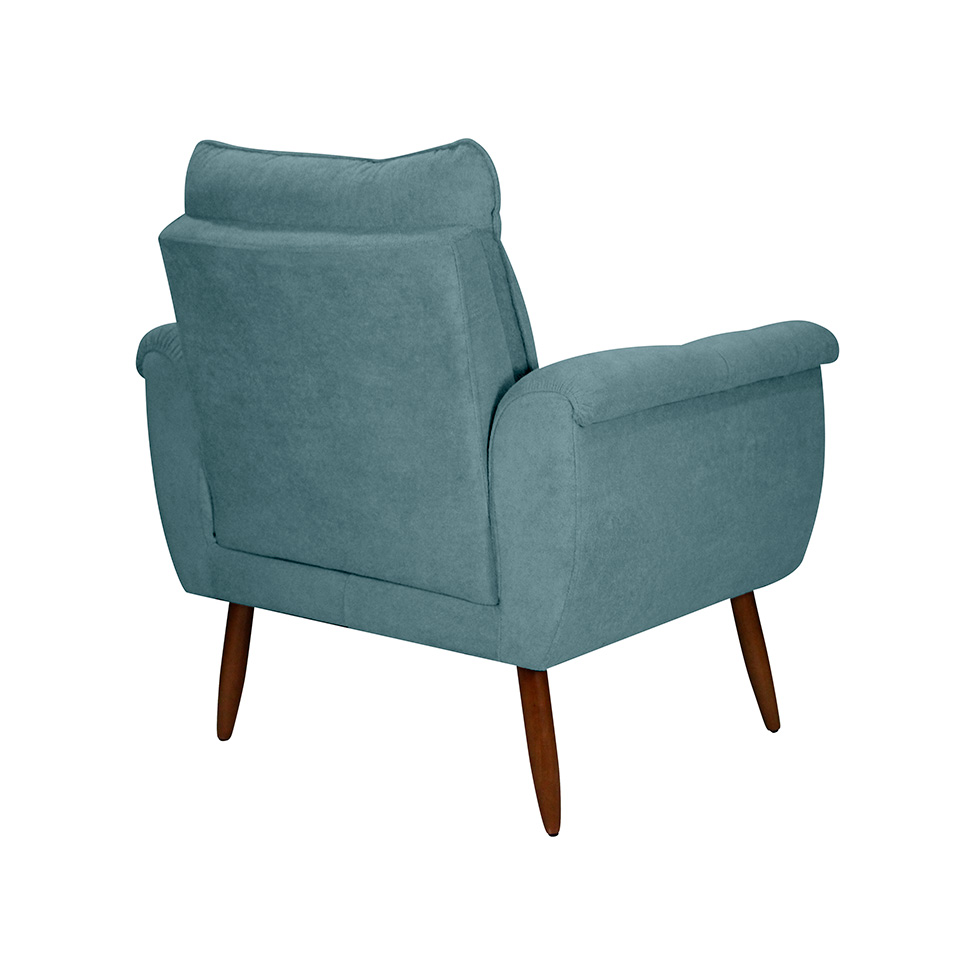 Poltrona Xangai Bouclé Azul