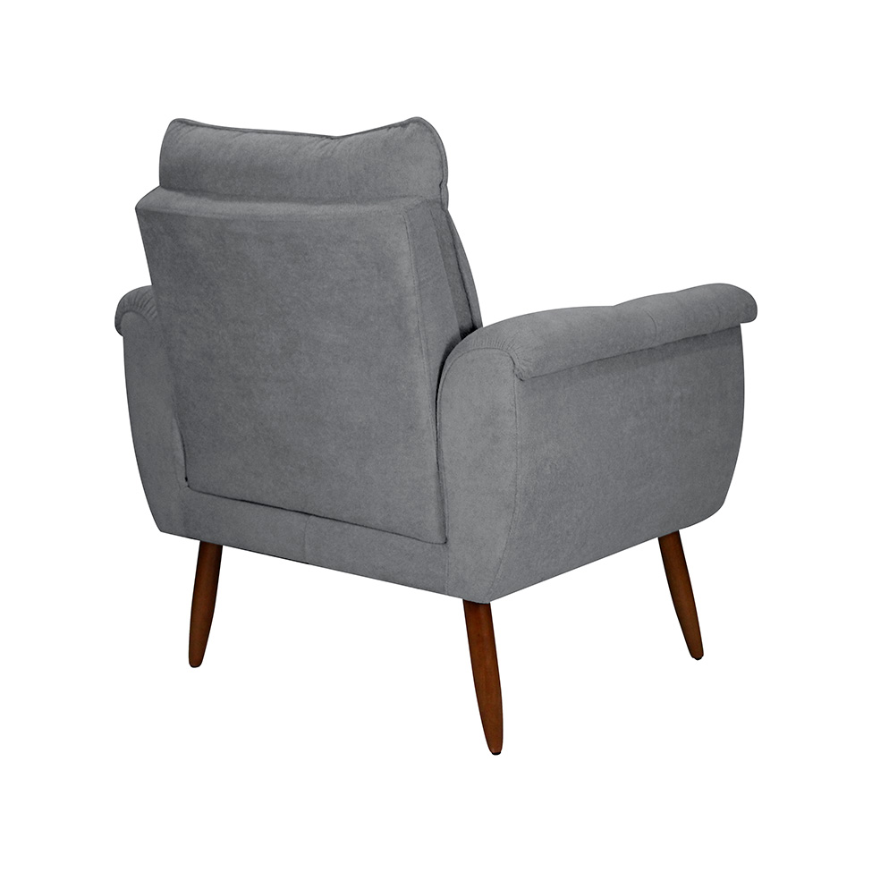 Poltrona Xangai Bouclé Cinza