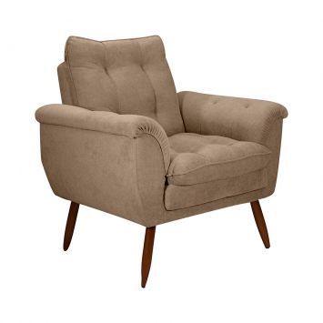 Poltrona Xangai Bouclé Marrom