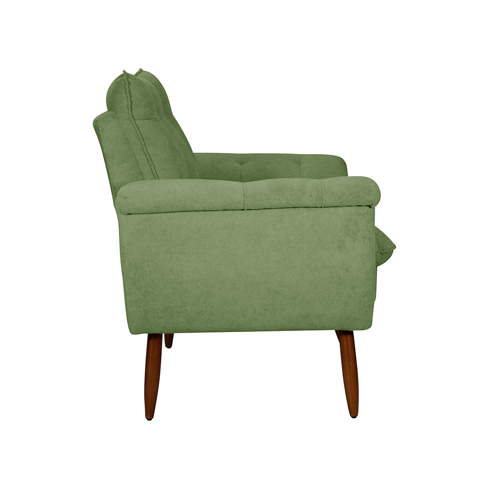 Poltrona Xangai Bouclé Verde Oliva