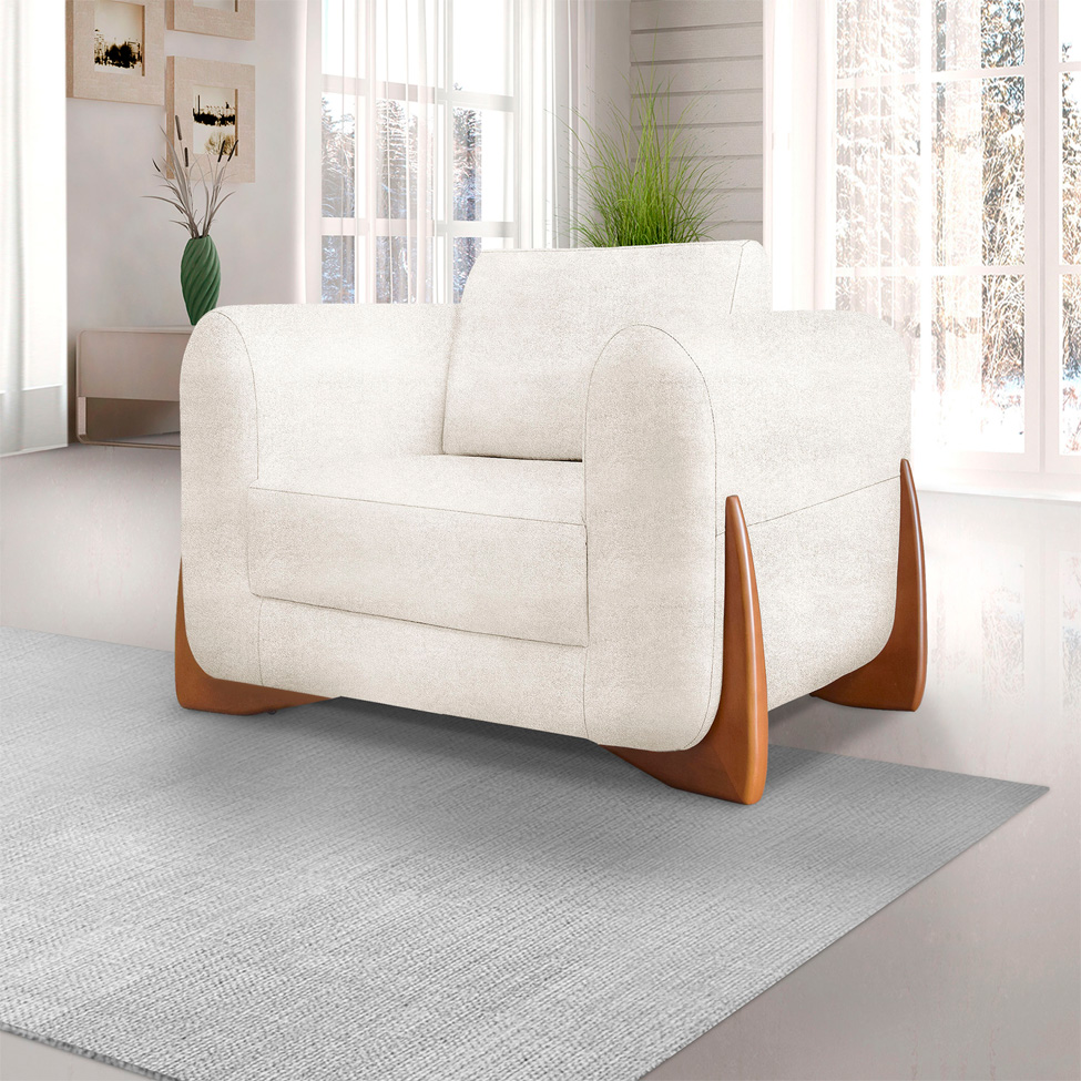 Poltrona Yves Bouclé Off White
