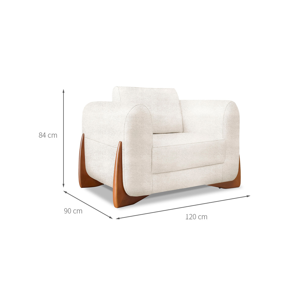 Poltrona Yves Bouclé Off White