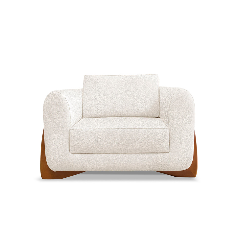 Poltrona Yves Bouclé Off White