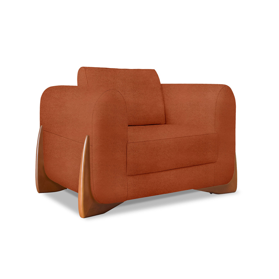 Poltrona Yves Bouclé Terracota