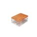 Porta-Frios Duplo Clear Fresh Transparente e Bambu