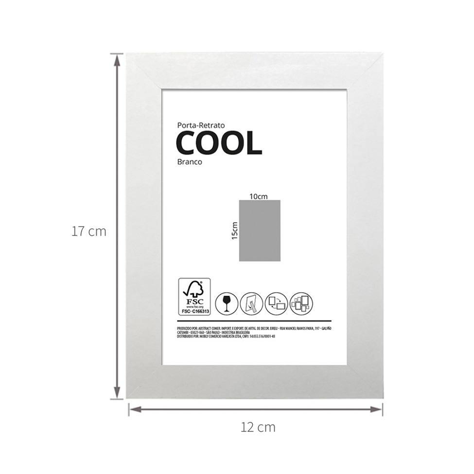 Porta-Retrato 10x15 Cool Branco