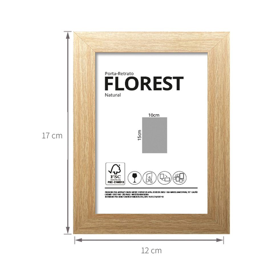 Porta-Retrato 10x15 Florest Natural