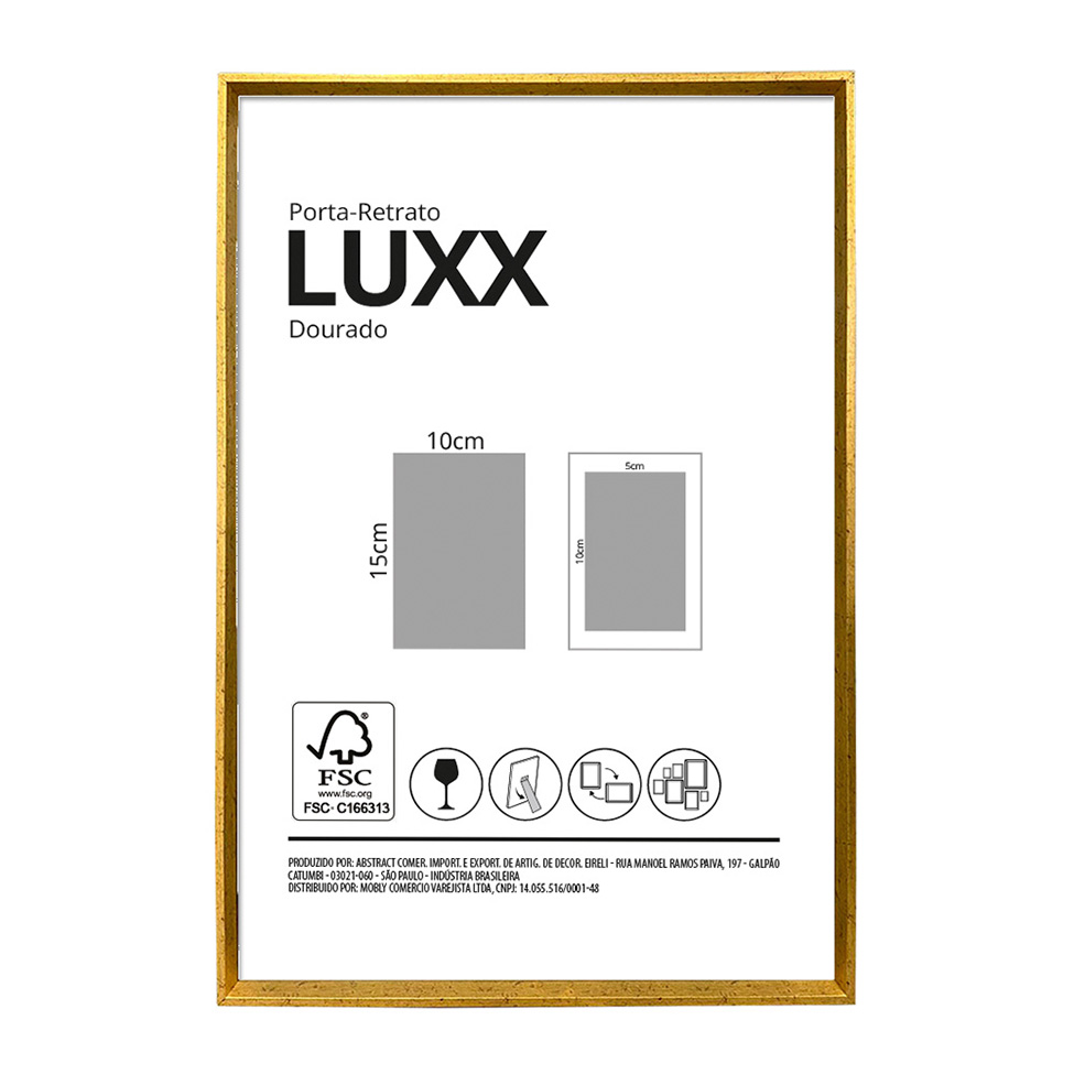 Porta-Retrato 10x15 Luxx Dourado