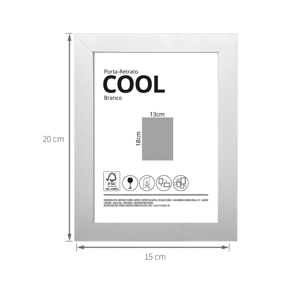 Porta-Retrato 13x18 Cool Branco