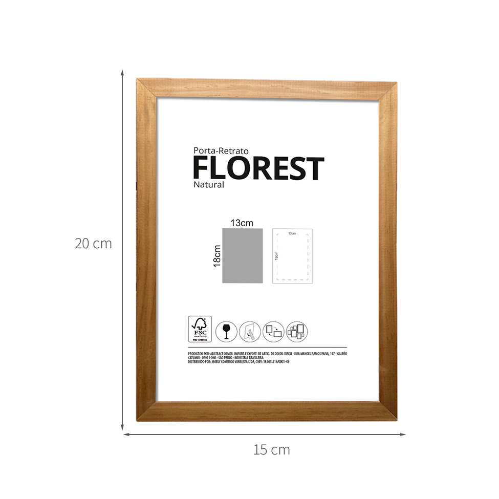 Porta-Retrato 13x18 Florest Natural