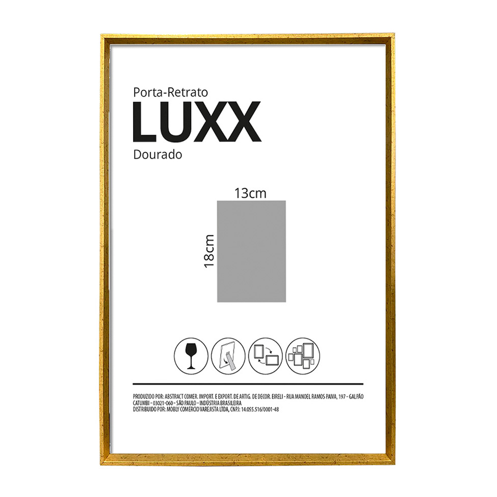 Porta-Retrato 13x18 Luxx Dourado