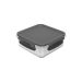 Pote Quadrado Click Transparente e Chumbo 500 ml