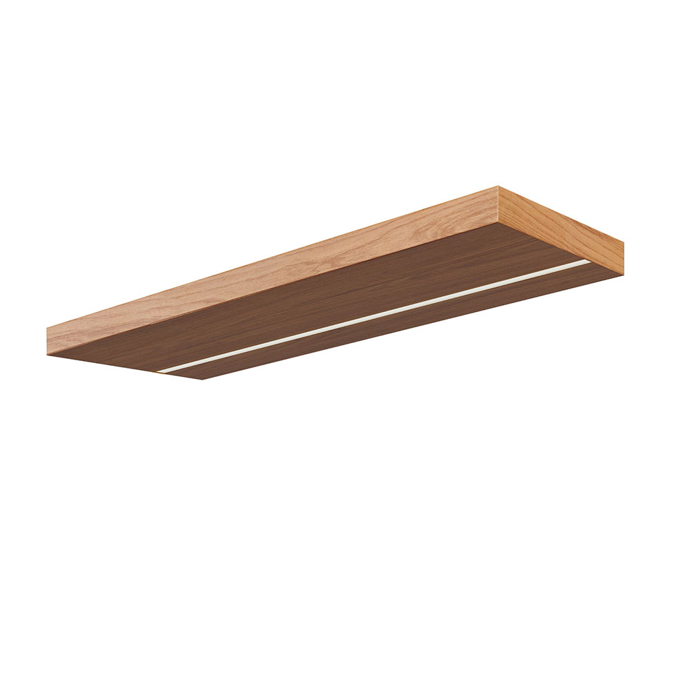 Prateleira Mirele com Fita LED Freijó 90 cm