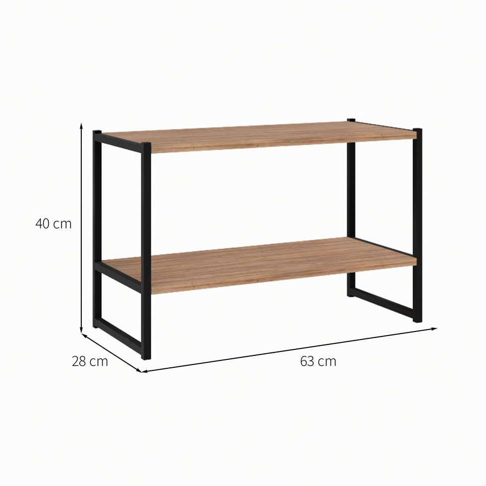 Prateleira Shelf Ameixa e Preta 40 cm