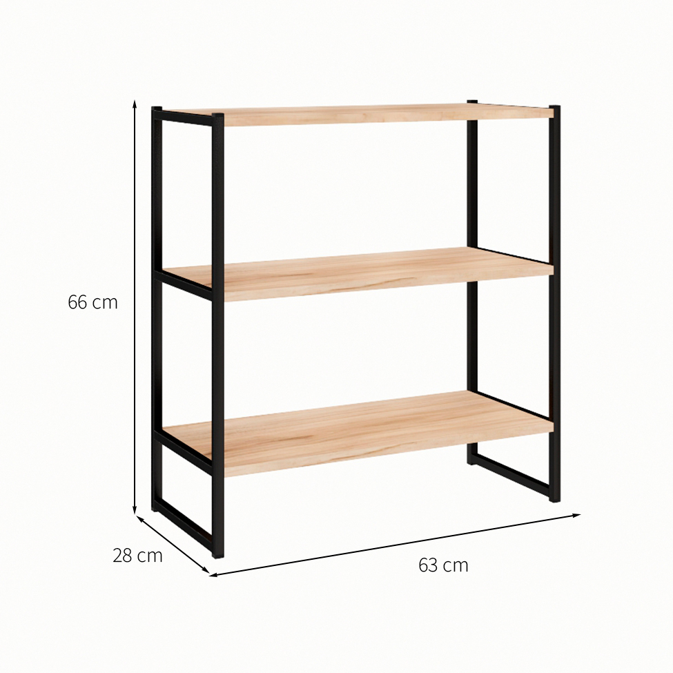 Prateleira Shelf Calvi e Preta 66 cm
