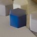 Puff Anna Linho Azul