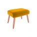 Puff Barcelona Veludo Amarelo