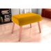 Puff Barcelona Veludo Amarelo