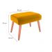 Puff Barcelona Veludo Amarelo