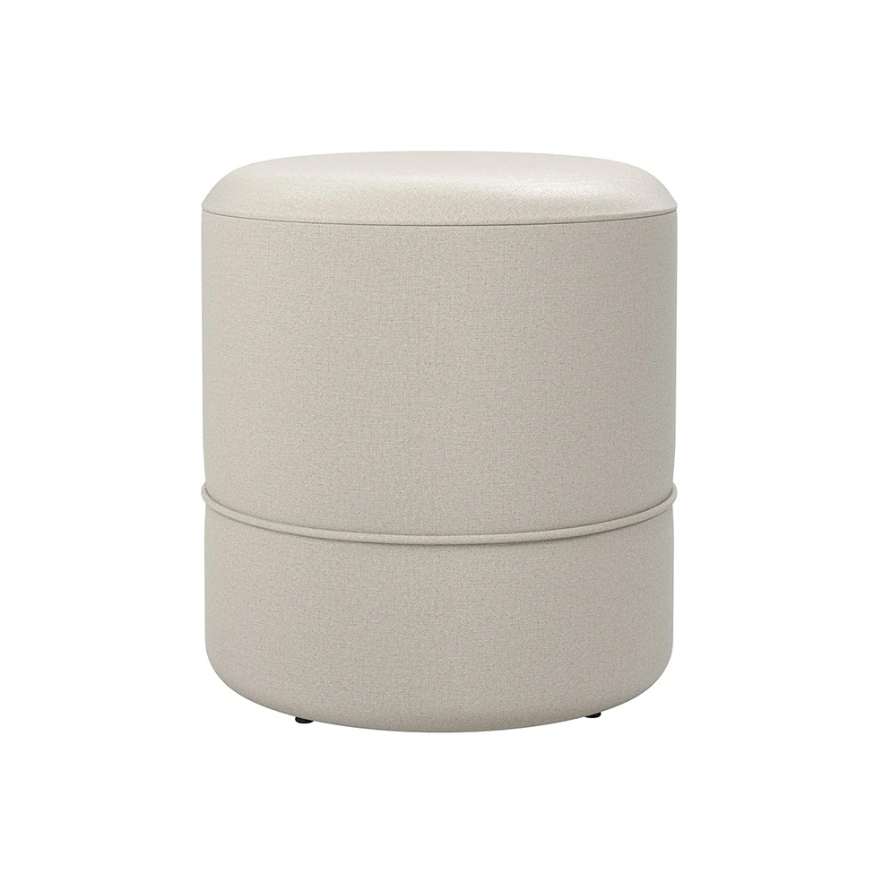 Puff Clarice Linho Areia 42 cm