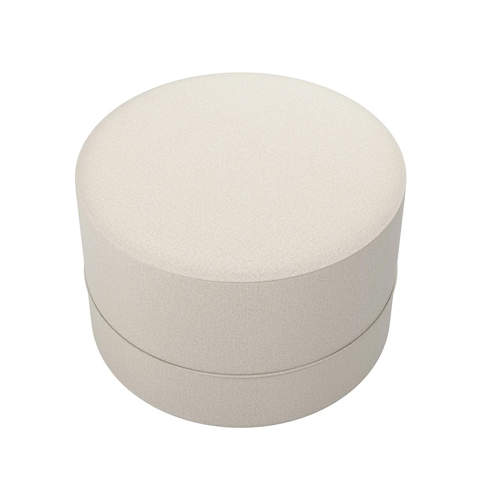 Puff Clarice Linho Areia 62 cm