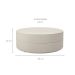 Puff Clarice Linho Areia 83 cm