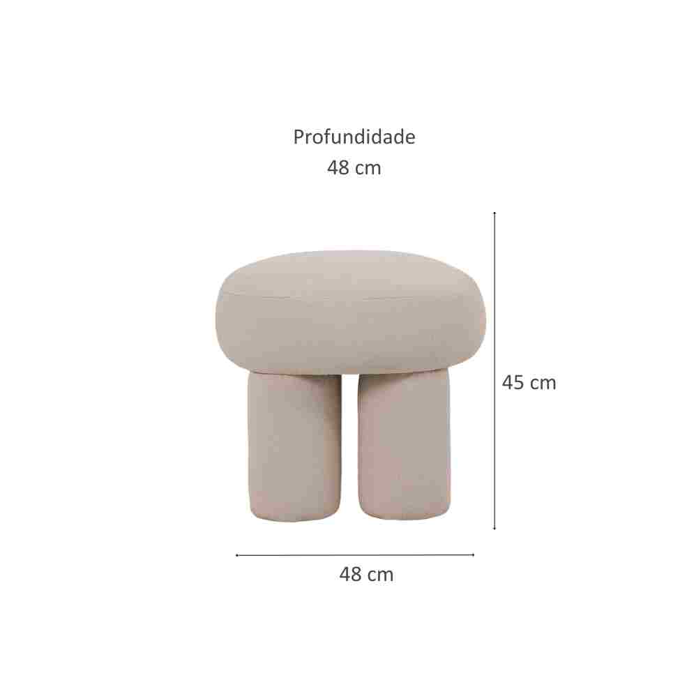 Puff Conexão Bouclé Fendi