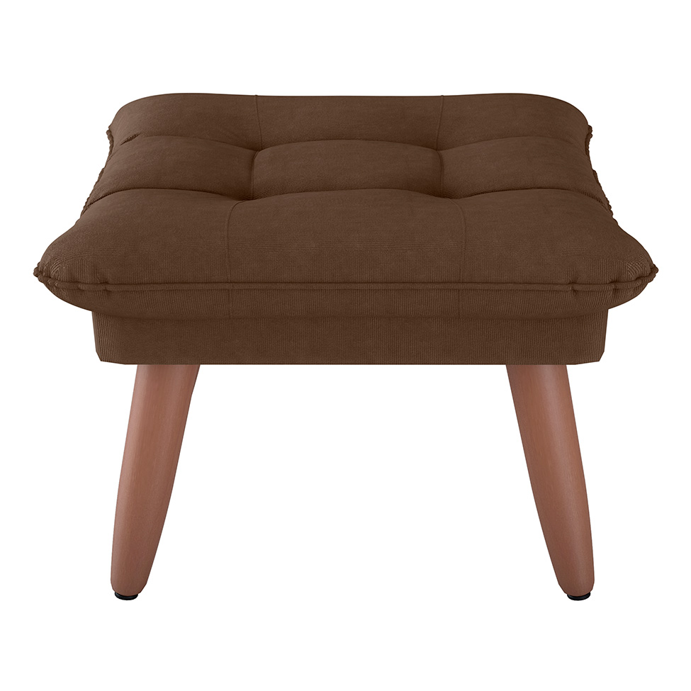 Puff Nantes Suede Marrom