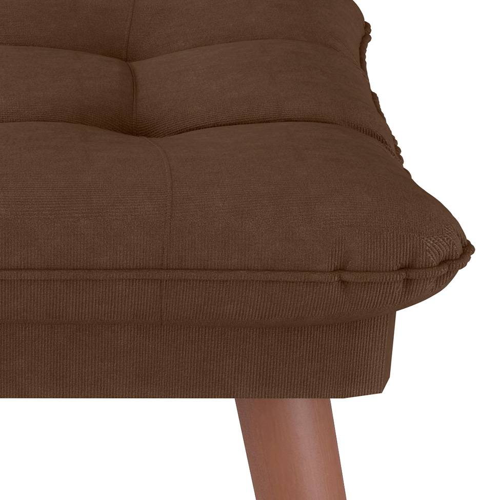 Puff Nantes Suede Marrom