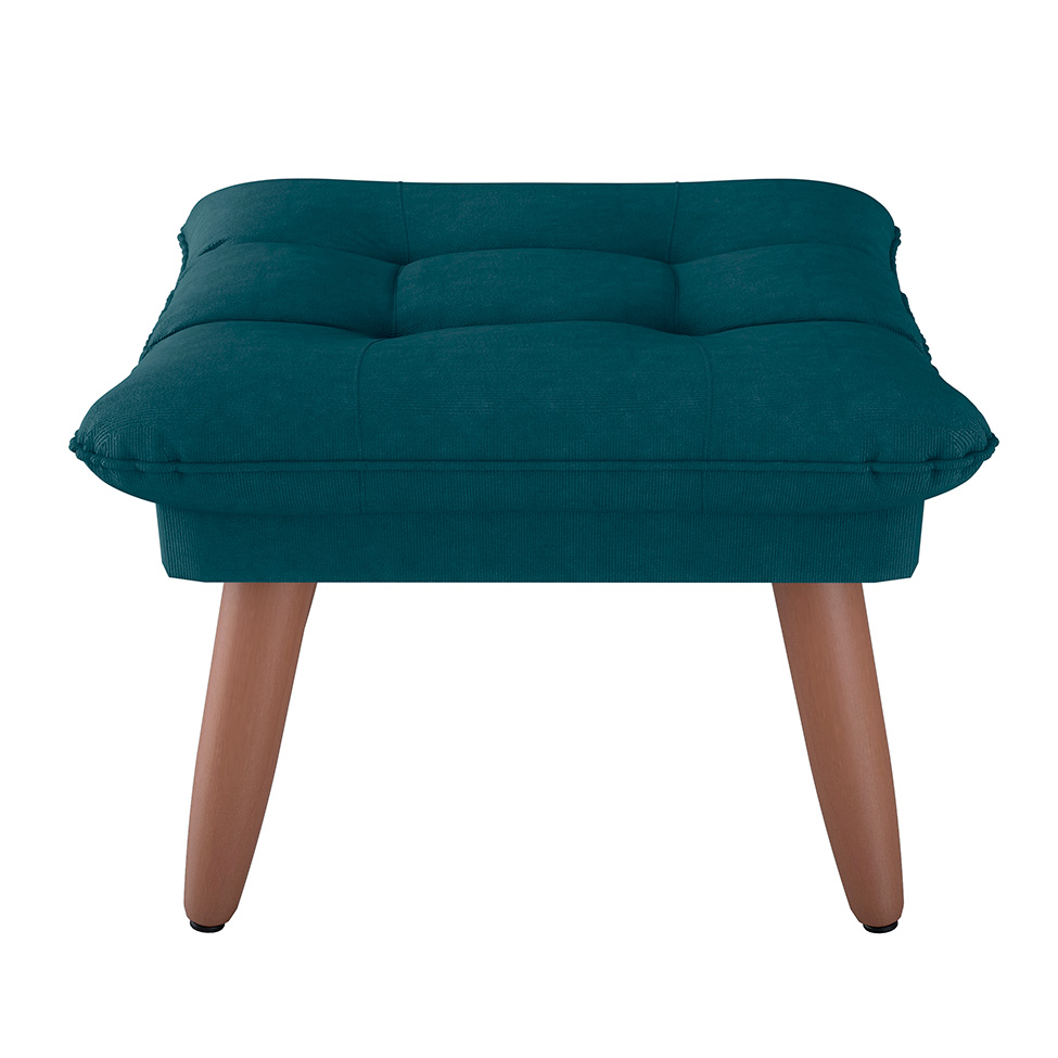 Puff Nantes Suede Petróleo