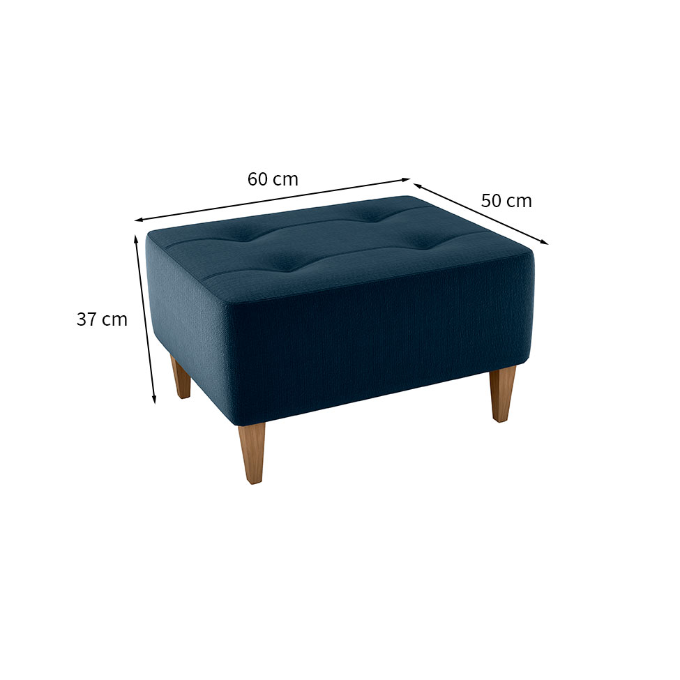 Puff Piva Suede Azul