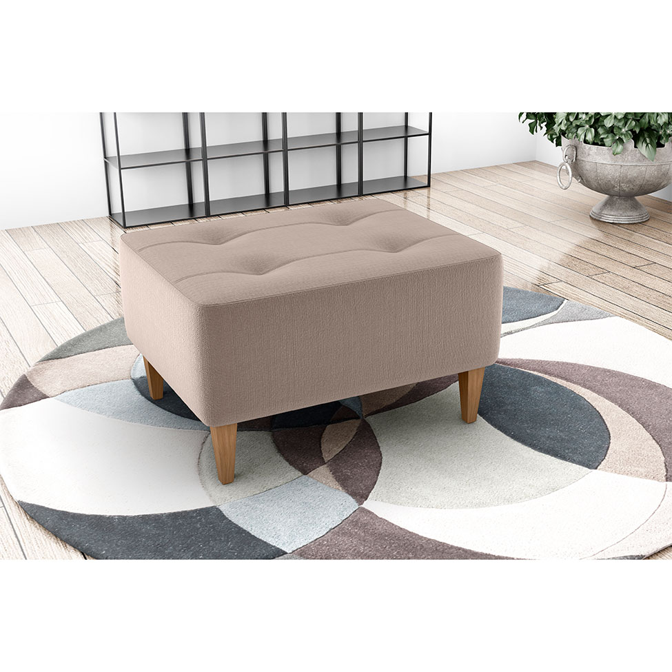 Puff Piva Suede Bege