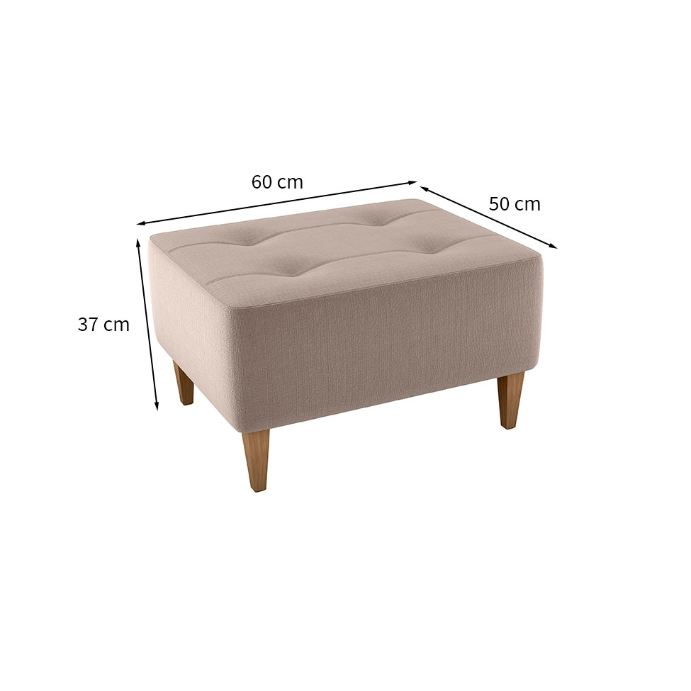 Puff Piva Suede Bege