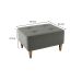 Puff Piva Suede Cinza